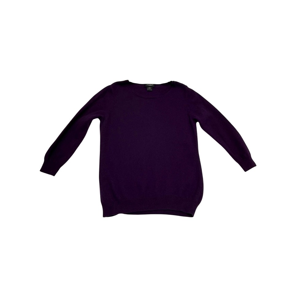 Ann Taylor Cashmere Purple Crew Neck Sweater‎ Size S 344542